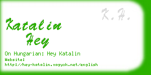 katalin hey business card